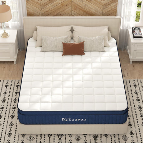 Queen Mattress, 12 Inch Queen Size Mattress in a Box, Hybrid Mattress Queen Size