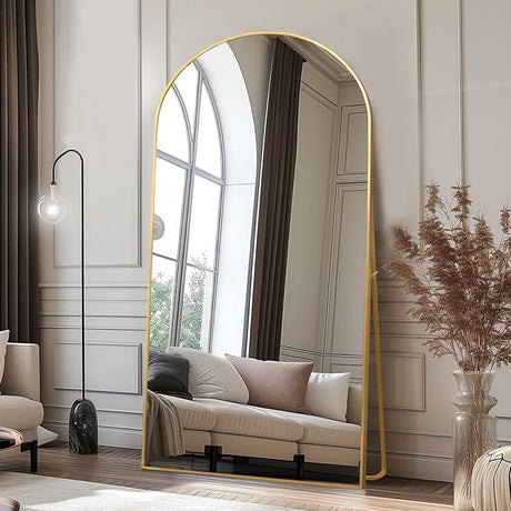 Arched Full Length Mirror Floor Mirror Standing or Leaning, Bedroom Mirror Dressing