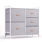 Dresser for Bedroom, 5 Chests of Drawers, Dresser for Closet with Fabric Bins,