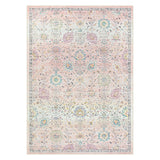 Pink Boho Area Rug, 5x7 Pink Rugs for Bedroom Girls Large Living Room Area Rugs Soft