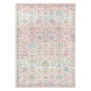 Pink Boho Area Rug, 5x7 Pink Rugs for Bedroom Girls Large Living Room Area Rugs Soft