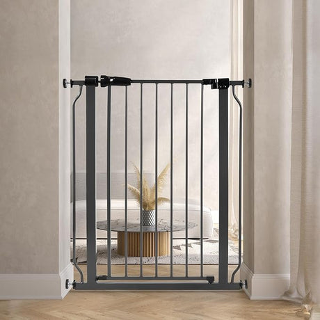 Easy Walk-Thru Safety Gate for Doorways and Stairways with Auto-Close/Hold