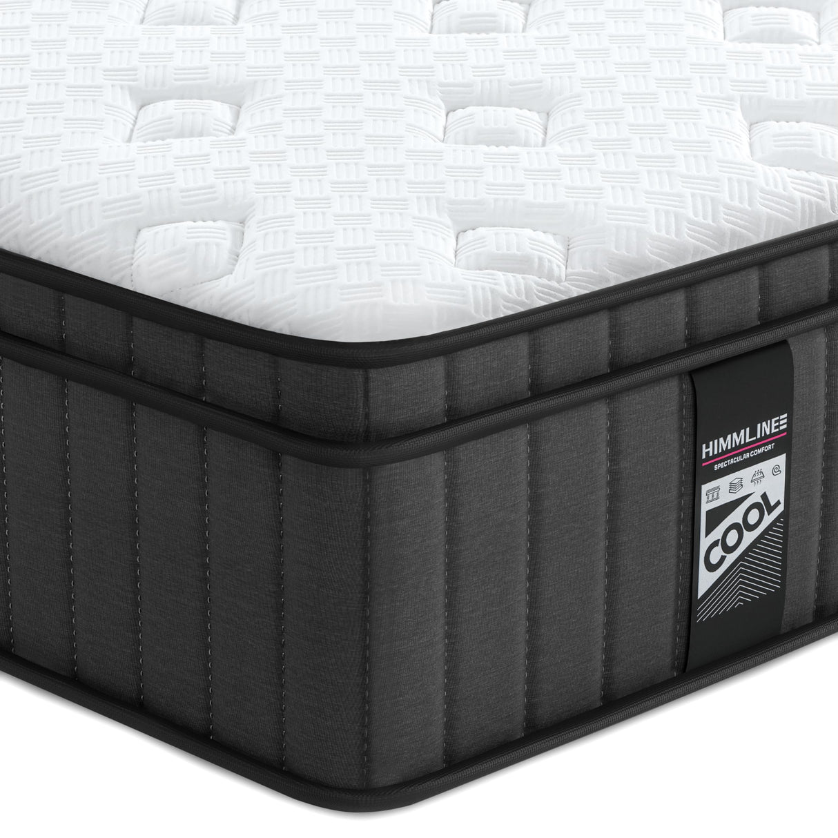 12 Inch Hybrid Mattress, Gel Memory Foam and Pocket Spring Queen Bed Mattress in a Box