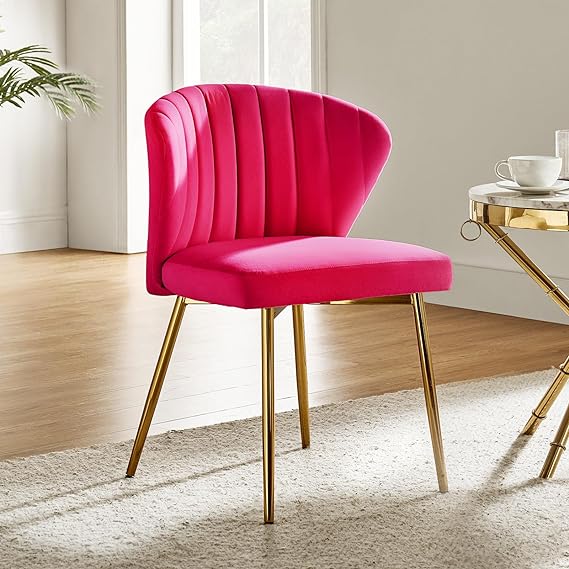 Velvet Dining Chairs, Modern Small Armless Accent Chair