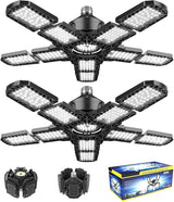 4-Pack LED Garage Light 180W - Deformable Shop Ceiling Lights