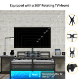 Twin Gaming Bed Frame with LED Lights & Rotating TV Mount