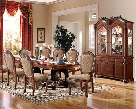 10-Piece Antique White Dining Set with Extension Table