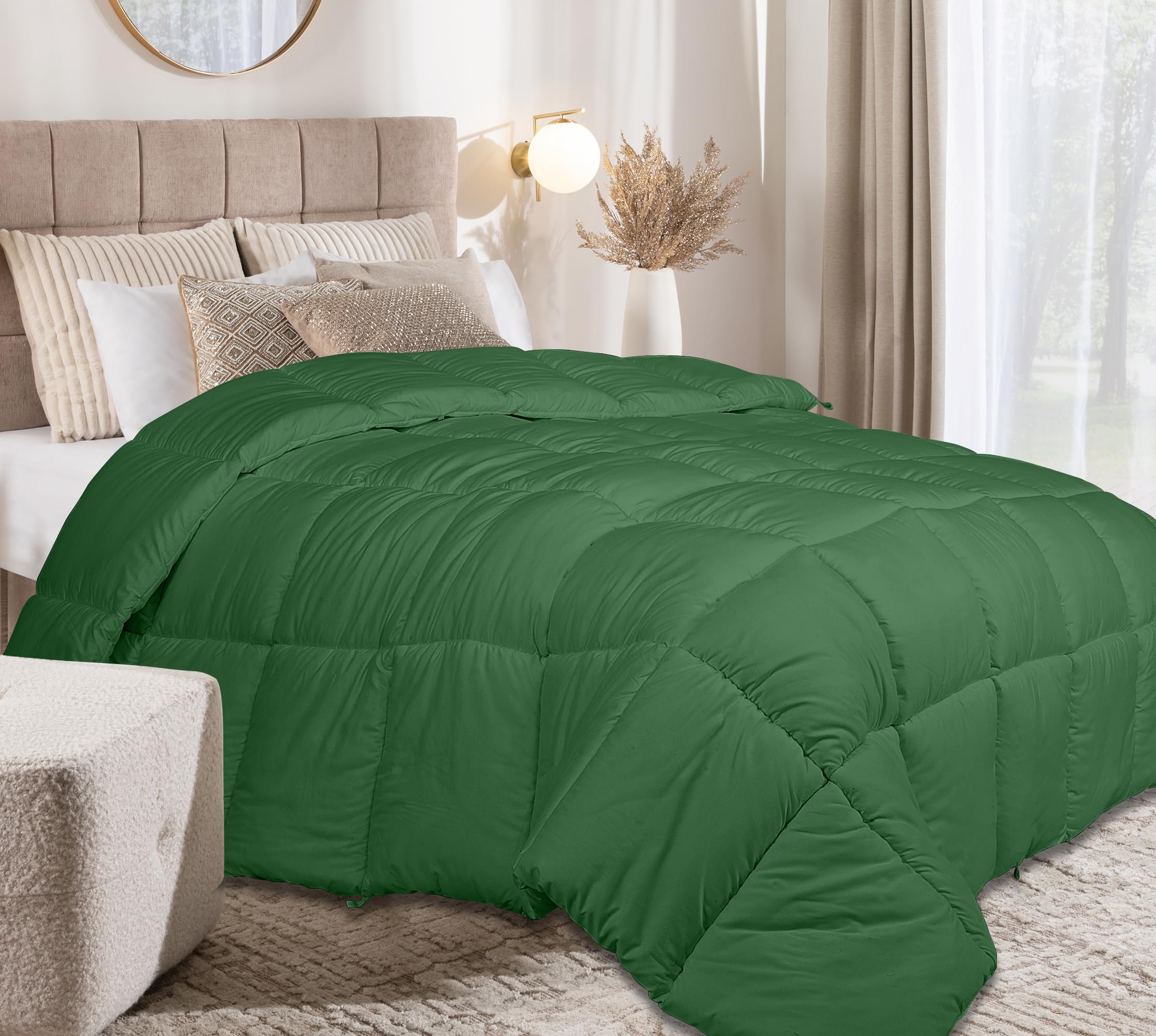 Comforter - Duvet Insert - All Season Soft Quilted Comforters with 8 Corner Tabs