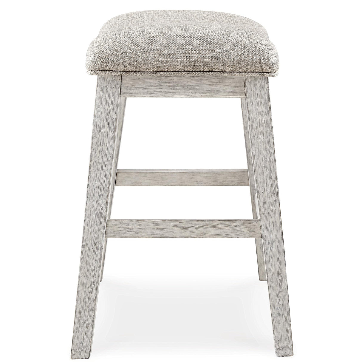 Skempton Modern 24" Counter Height Upholstered Barstool, 2 Count, Whitewash