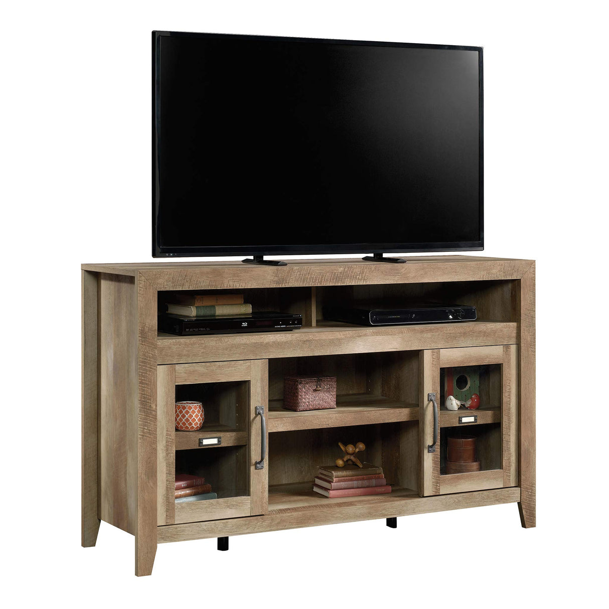 Dakota Pass Entertainment/Fireplace Credenza, For TV's up to 60", Craftsman Oak finish