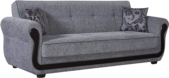 Empire Furniture USA Park Ave Collection Convertible Sofa Bed with Storage Space