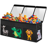 , Collapsible Sturdy Toy Storage Organizer with Lids, Dinosaur Storage Box for Boys Girls,