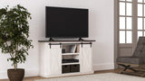 Dorrinson Farmhouse TV Stand Fits TVs up to 50" with Sliding Barn Doors and Storage