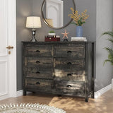 Farmhouse 7 Drawer Dresser for Bedroom, Antique Double Dresser & Chest