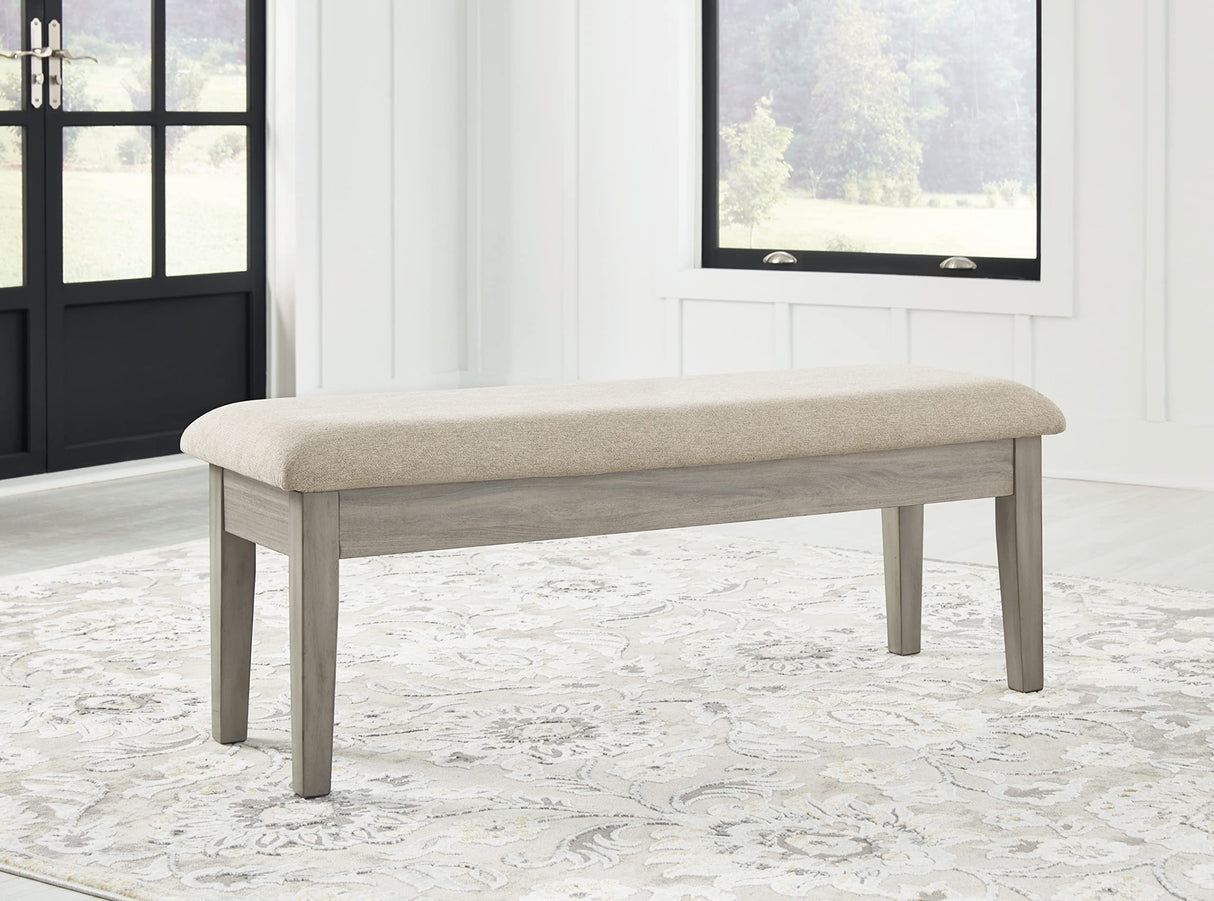 Parellen Upholstered Storage Dining Bench, Beige