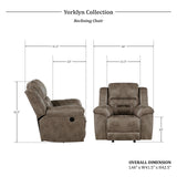 Recliner Chair for Living Room, Wall Hugger Manual Recliner Chairs, Home Theater Seating