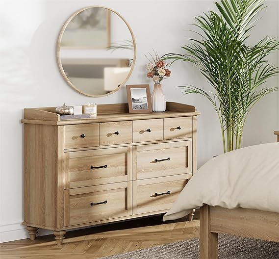 White Dresser for Bedroom with 6 Drawers, Kids Dresser TV Stand