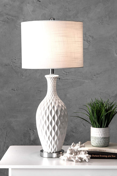 Irvine 28" Ceramic Table Lamp, Height, Ivory