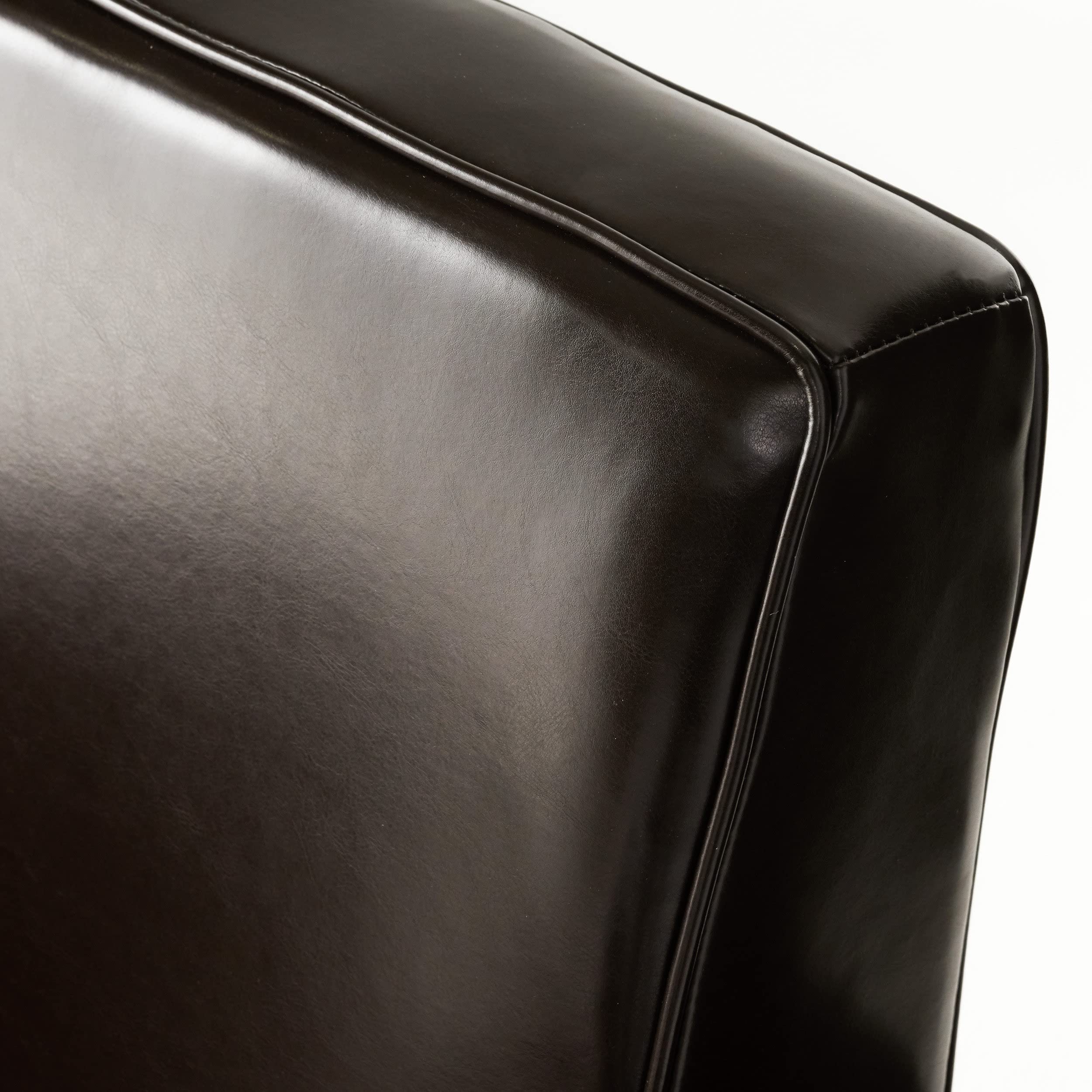 Freemont Leather Club Chair, Chocolate Brown