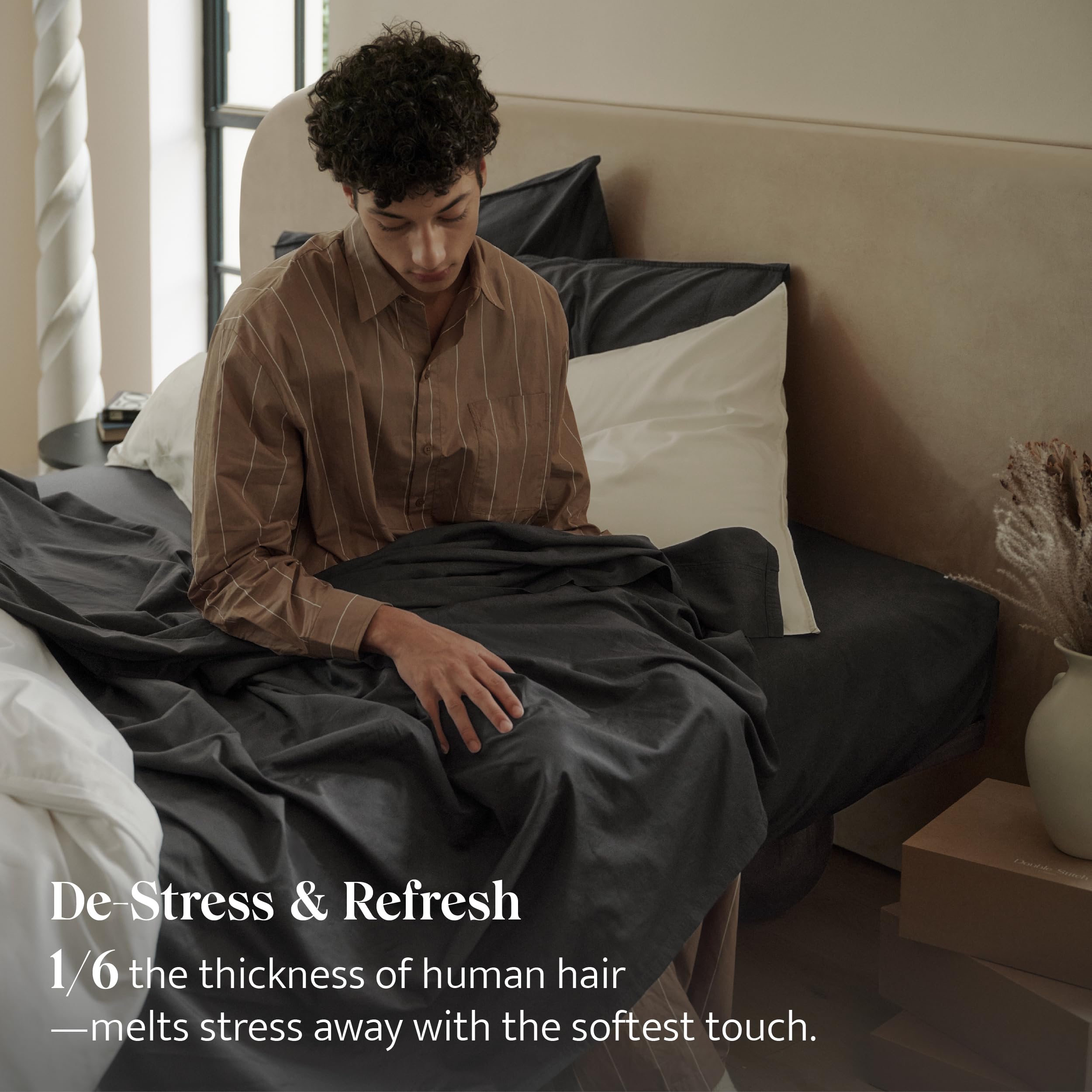 Cashmere Cotton Duvet Cover Set - King Size Luxury Bedding with Button Closure