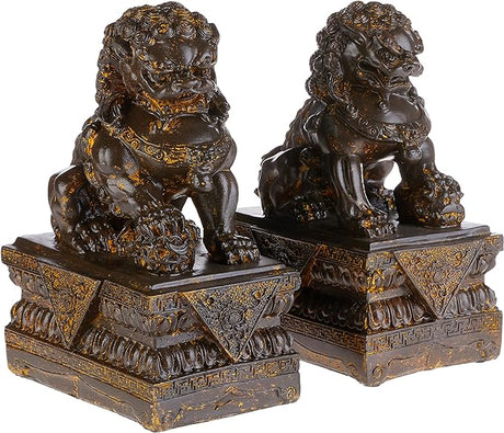 Female Chinese Guardian Lion Foo Dog Asian Decor Statue