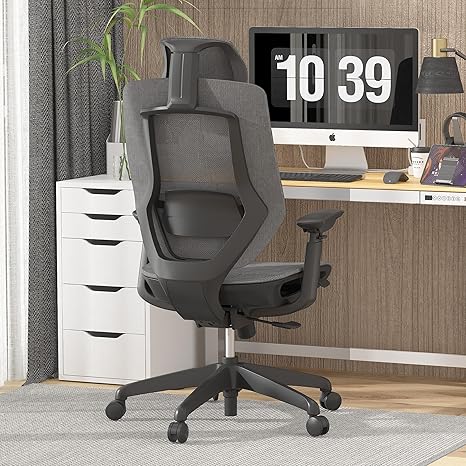 400LBS Heavy Duty Mesh Ergonomic Office Chair Height Adjustable Swivel Computer