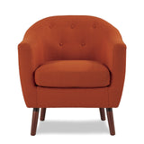 Fabric Barrel Chair, Orange