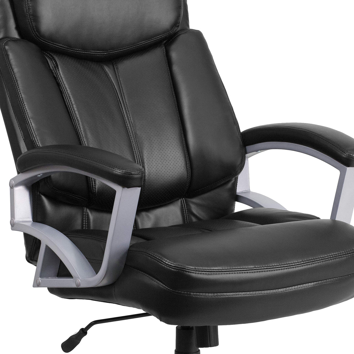 HERCULES Series Big & Tall 500 lb. Rated Black LeatherSoft Executive