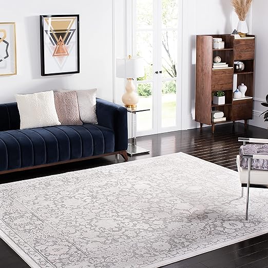 Reflection Collection Area Rug 9x12 - Beige & Cream Non-Shedding Rug