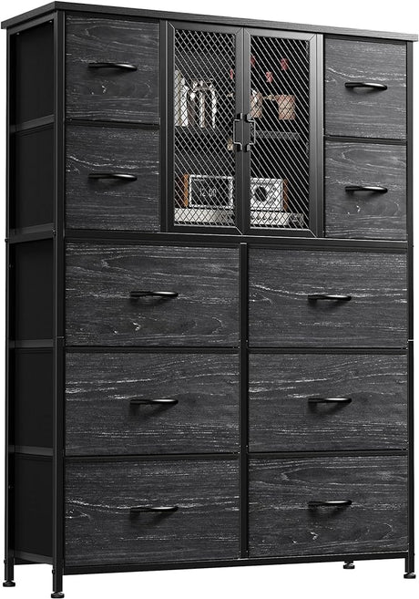 Dresser for Bedroom with Mesh Door Tall Dressers & Chests of Drawers