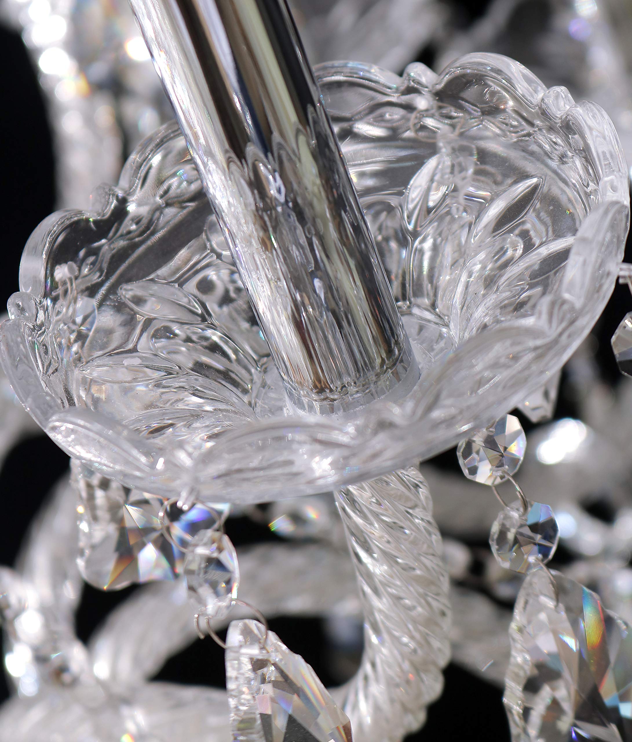 Clear 15 Lights K9 Crystal Chandelier Modern Luxurious Light Candle Pendant Lamp