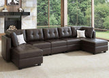 Modular Sectional Couch with Storage Faux Leather Convertible Modular