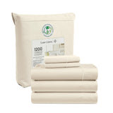 100% Egyptian Cotton Sheets King Size - 1200 Thread Count, 4 Pieces