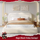 Full Upholstered Cloud Bed Frame with Headboard