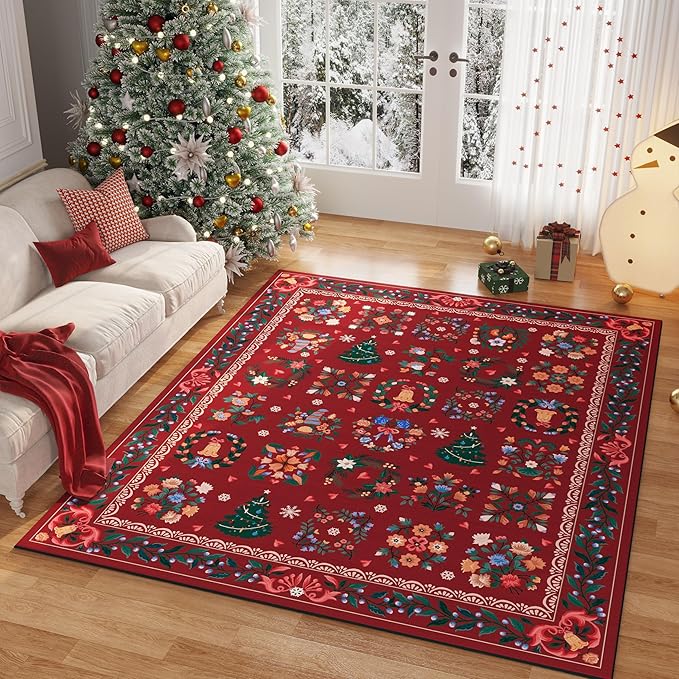 Area Rugs 8x10 Rug for Living Room Washable Boho Area Rug Non Slip Soft