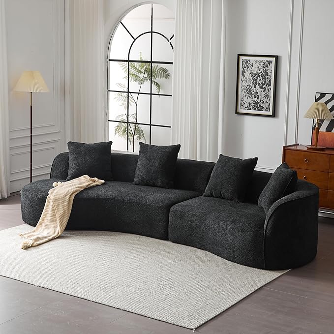 Braebt 126" Comfy Upholstered Cloud Couch, 5-Seater Sofa Couches