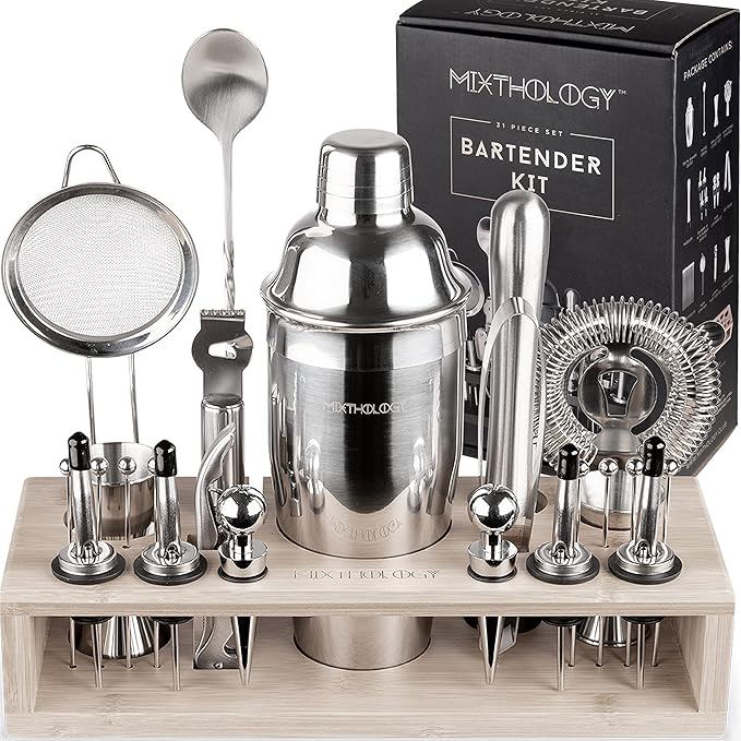 Bartender kit | 31 Piece Professional Bartender Set by Mixthology - bar Tools