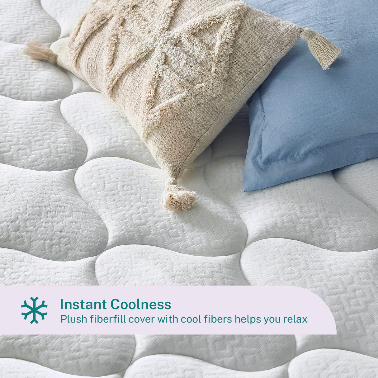 Cooling Comfort Gel Memory Foam Dual Layer Mattress Topper, 4 Inch, King Size