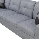 103 Inch Modern L Shaped Sectional Sofa Set with Storage Ottoman