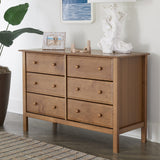 Jayden 6-Drawer Double Wide Dresser in Chestnut