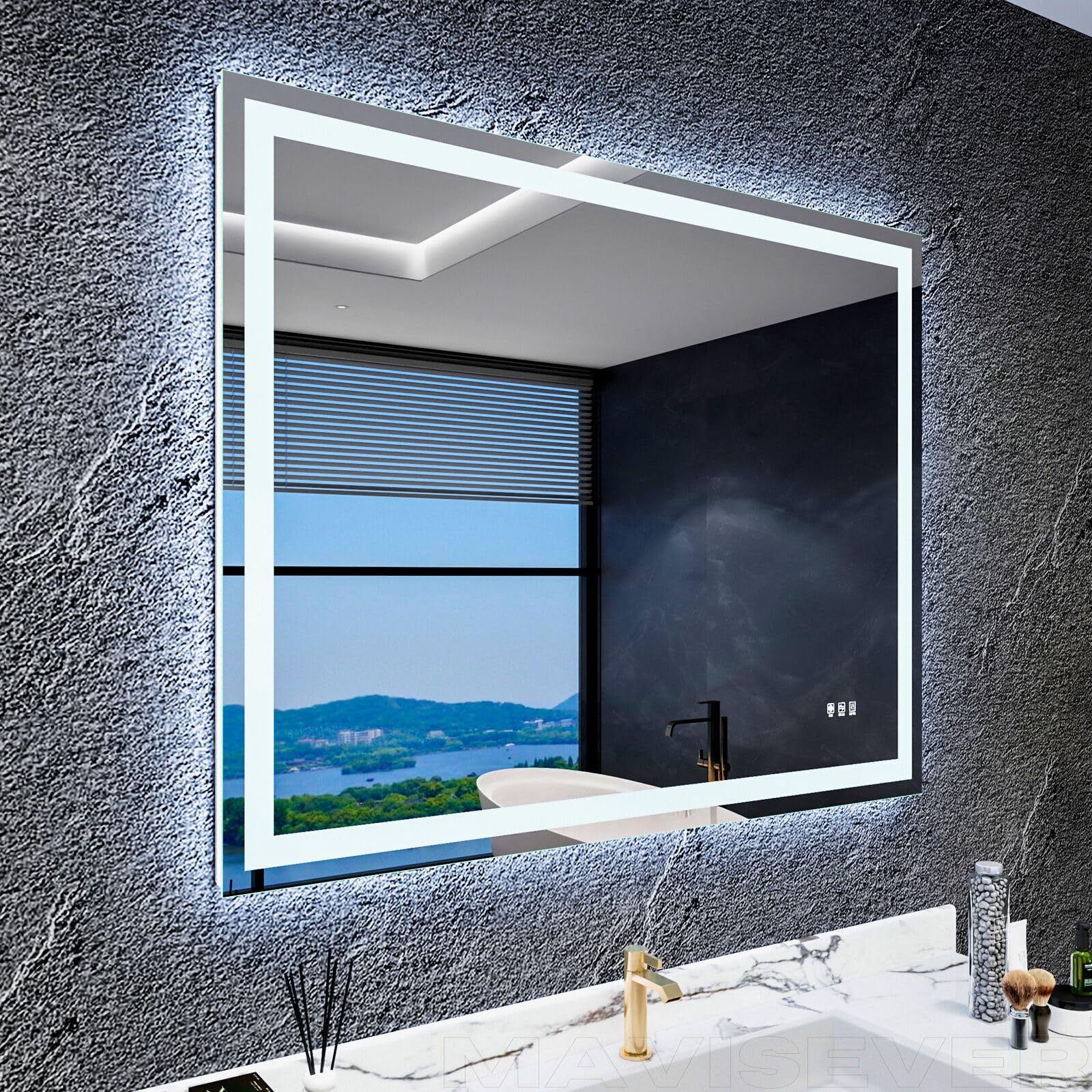 LED Bathroom Mirror ,Front Lit and Backlit Bathroom Mirror