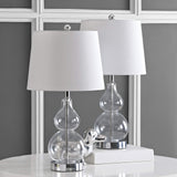 Lighting Collection Brisor Clear/ Chrome Double Gourd 22-inch Bedroom Living