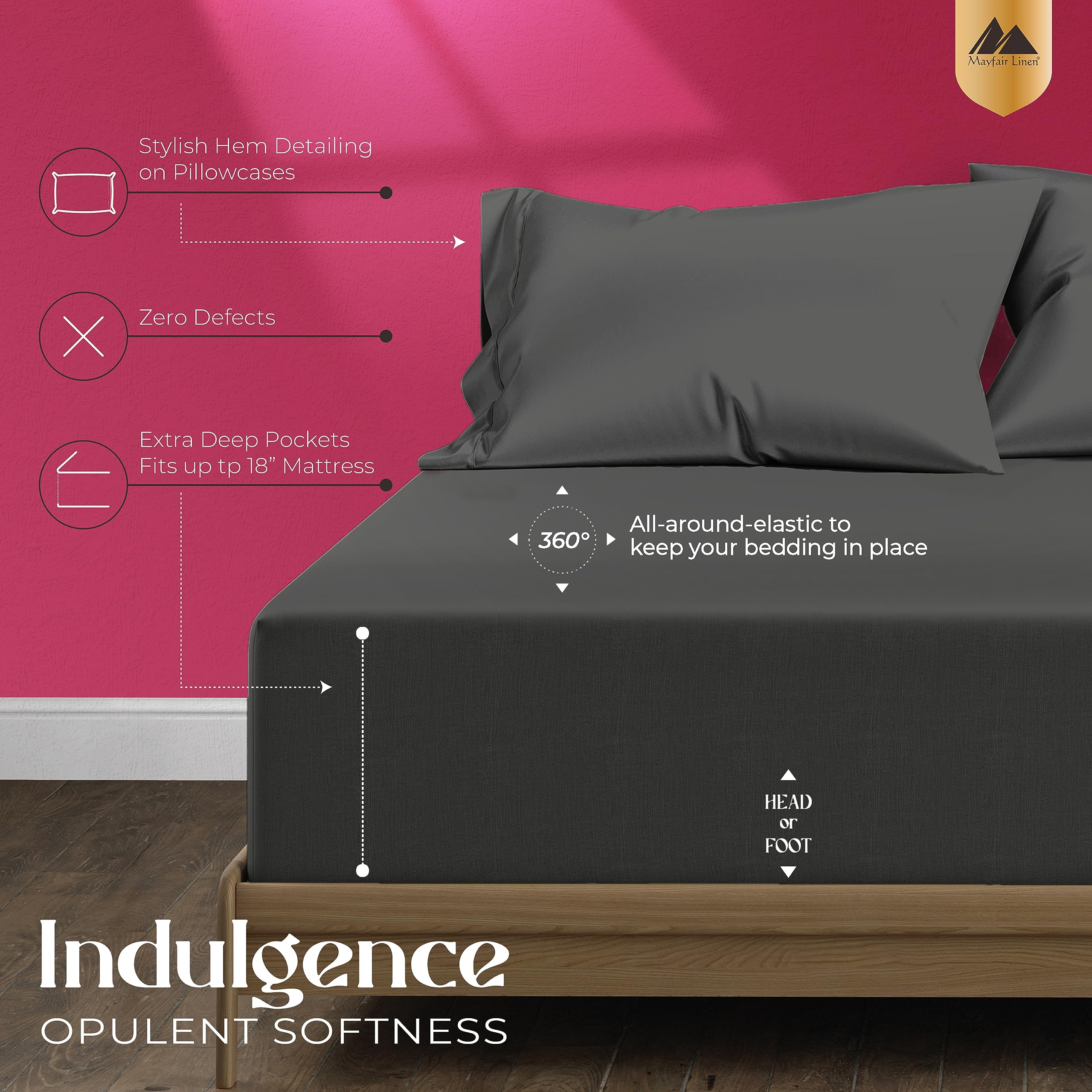 5-Star Hotel Quality 1200 Thread Count 100% Supima Cotton Sheets for King