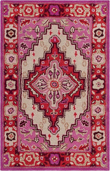 Bellagio Collection 2'6" x 4' Red / Pink BLG545B Handmade Medallion Premium