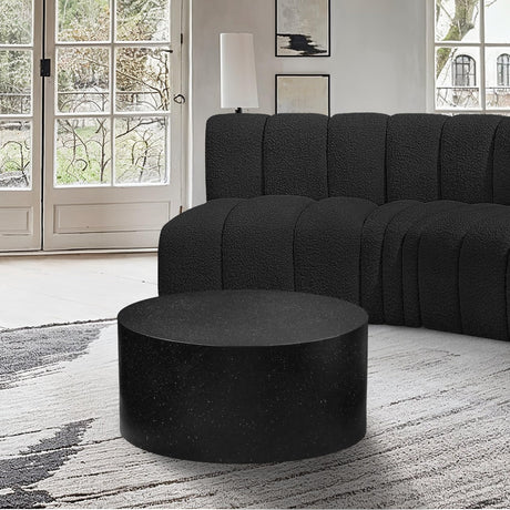 237Black-C Terrazo Collection Modern | Contemporary Coffee Table with Black Terrazo