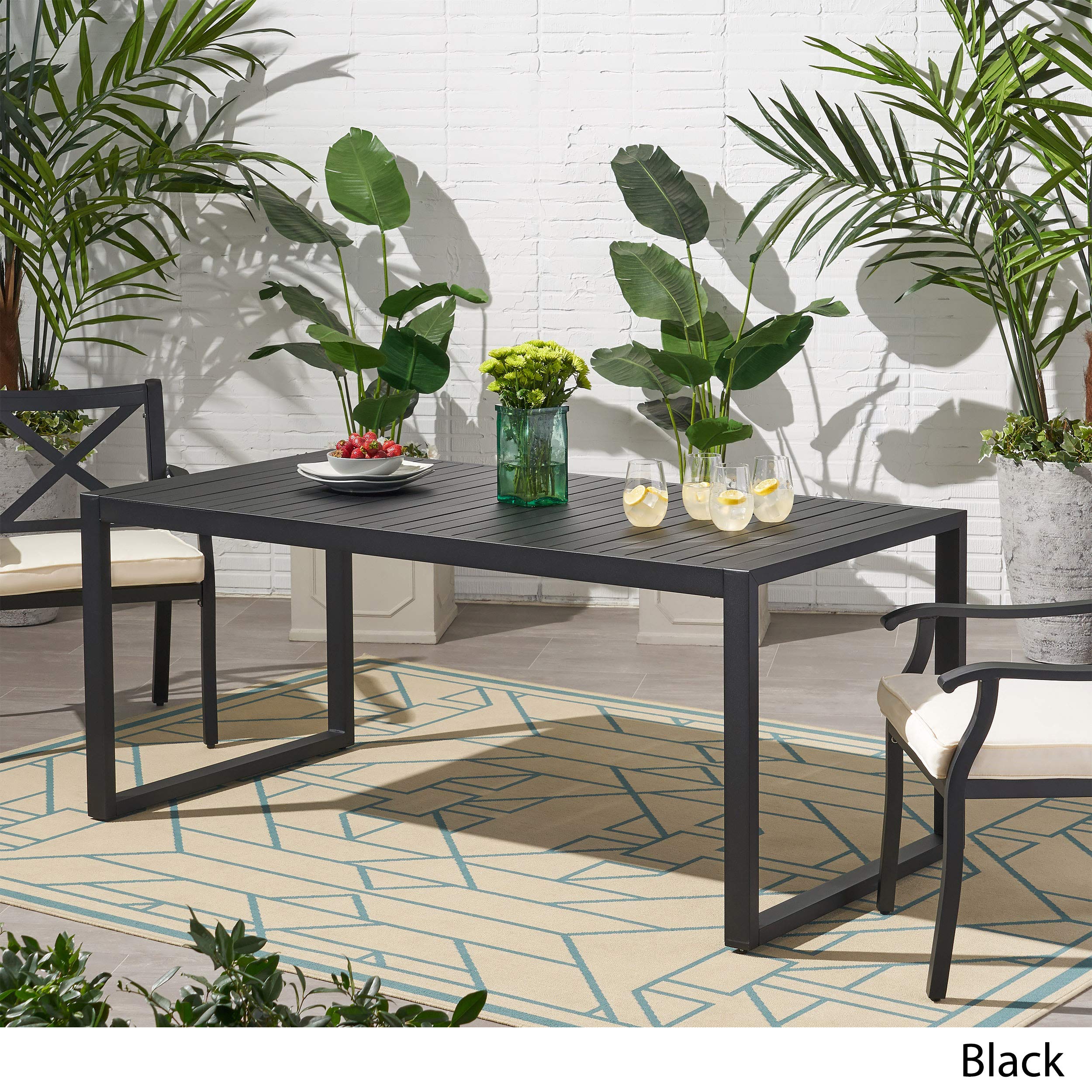 310797 Dining Table, 70 "W x 35 "D x 30 "H, Black