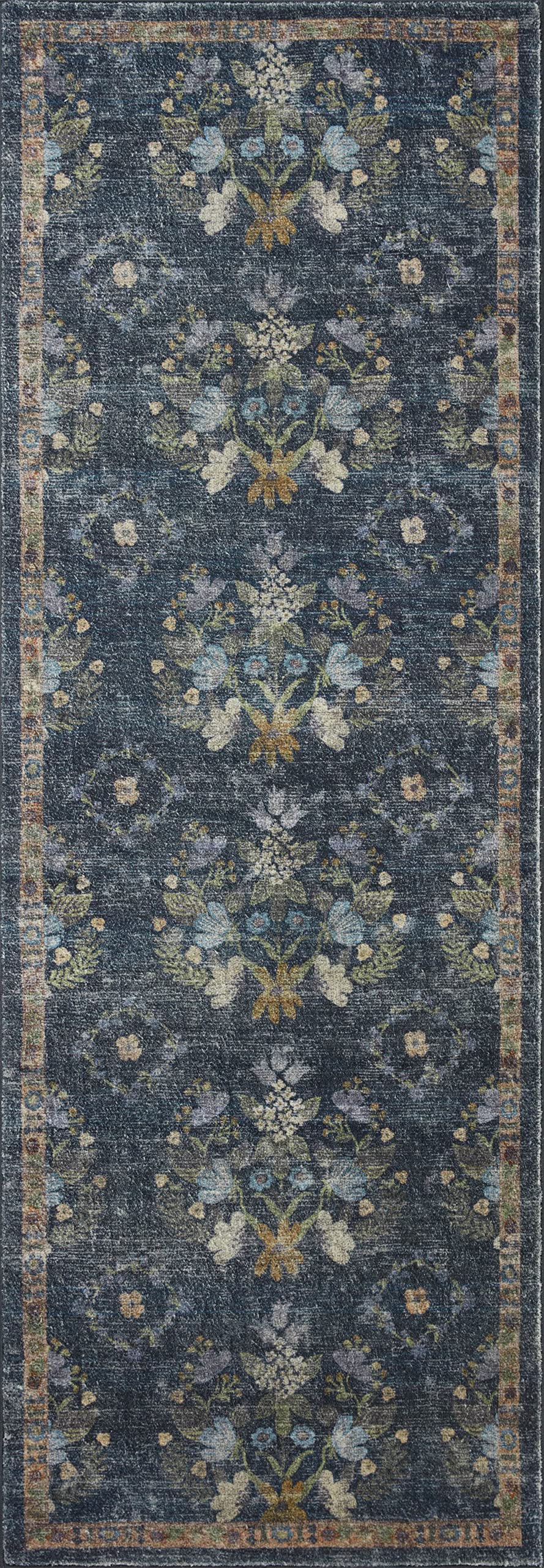 Rifle Paper Co. x Loloi Courtyard Collection COU-04 Navy 5'-0" x 7'-6" Area
