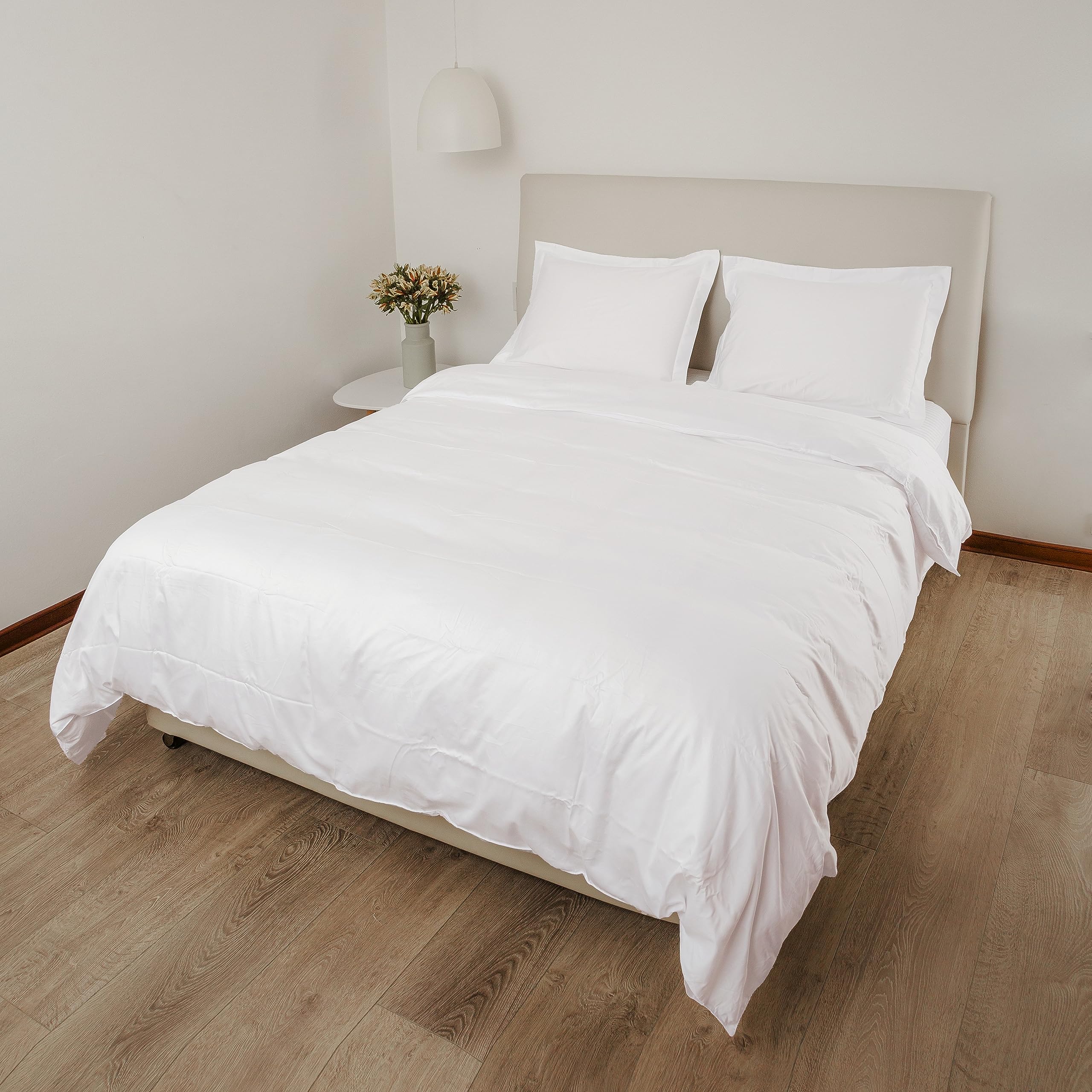 Duvet Cover Set with 3 Pieces, 285 Thread Count, Percale, 100% Peruvian Pima Cotton,