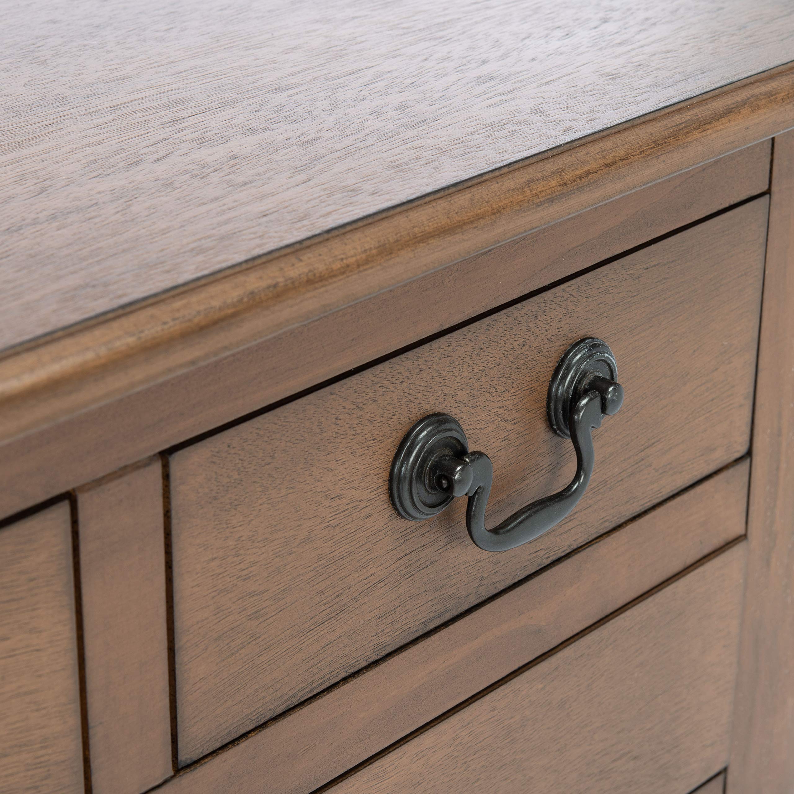 Home Collection Athena Brown 3-Drawer Console Table, 0