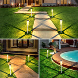 Solar Pathway Lights Outdoor Waterproof, 8 Pack LED Solar Garden Lights